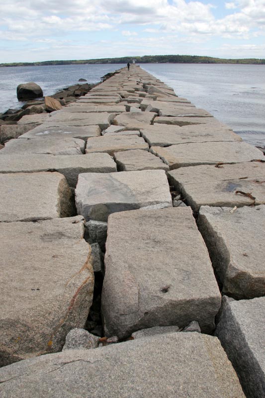 It's a mile walk to the lighthouse on the breakwater wall