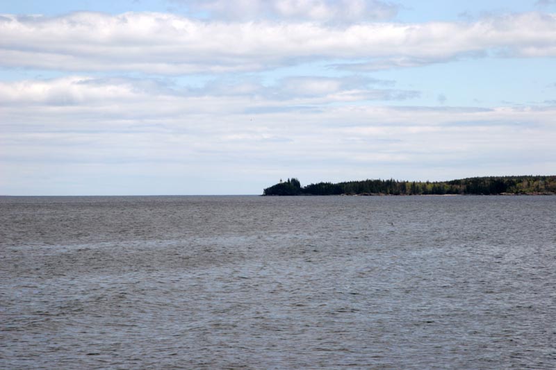 View of Owl's Head Lighthouse from the Breakwaters