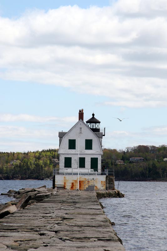 Breakwater Lighthouse in Rockland Harbor
