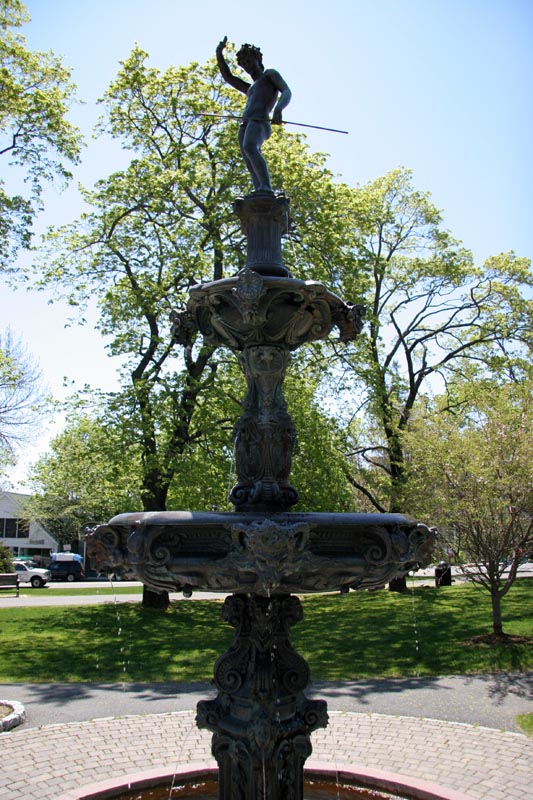 Fountain in the Bar Harbor town square