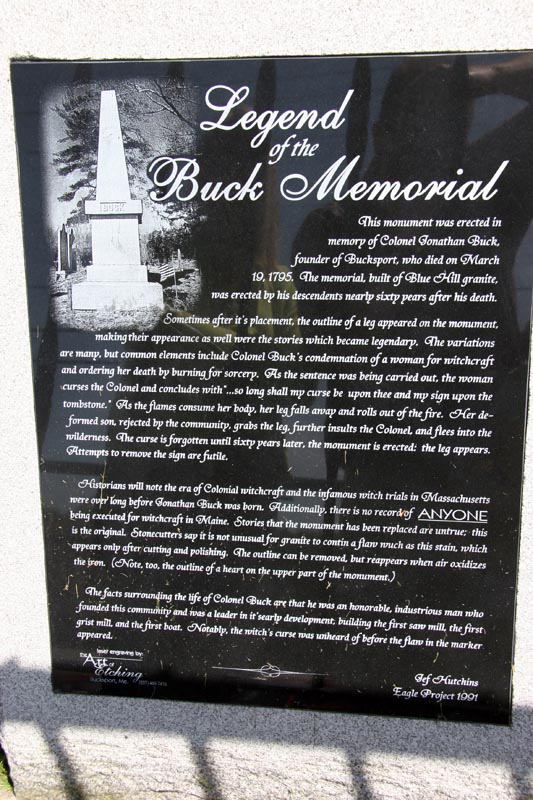 The Legend of Buck Memorial and the witch's curse