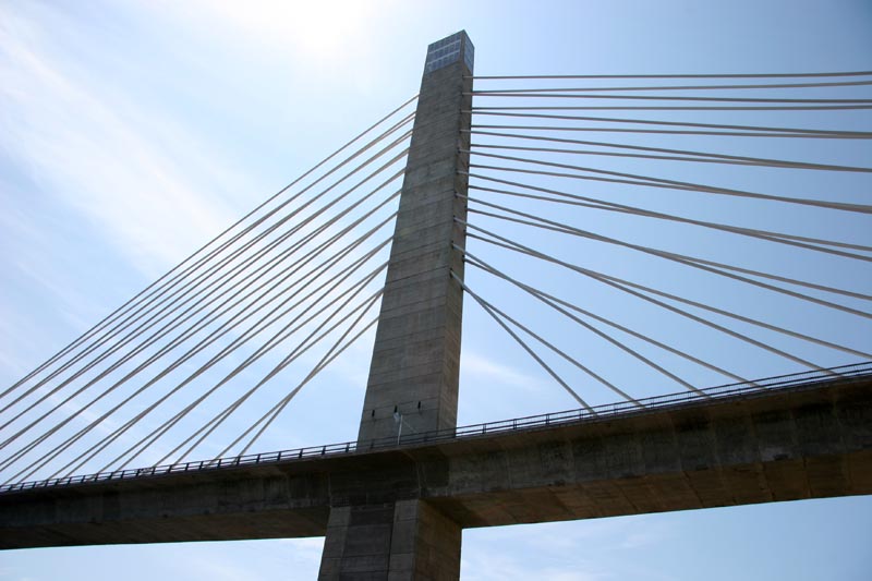 Penobscot Narrows bridge, there's an observation tower at the top