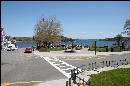 Looking at Bar Harbor across the park