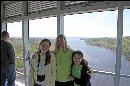 Geralyn, Steph and Chesley on top of the bridge