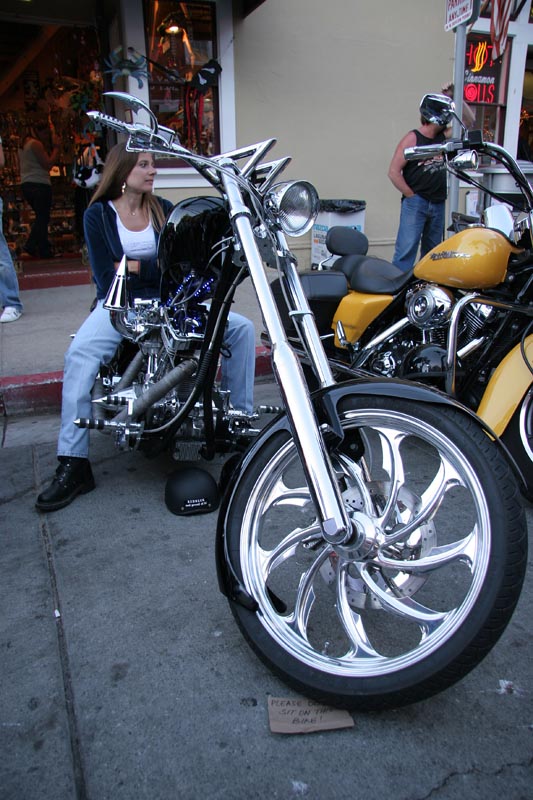 One of the custom chopper crowd