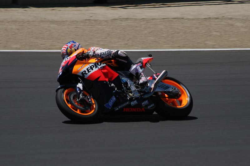 The Kentucky Kid, Nicky Hayden. Sadly, his bike broke about a lap later and he was out of the race