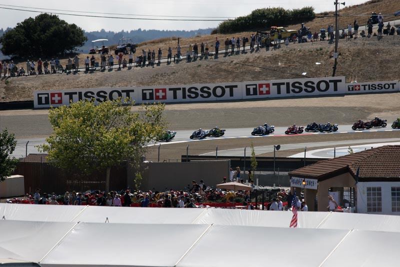AMA SuperBike Race Start! Going into Turn 2