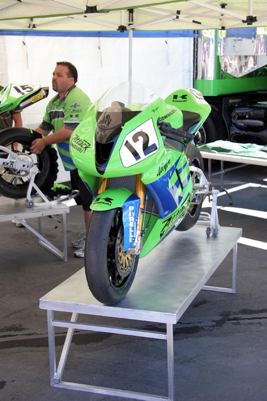 Ben Attard's bike in the pits