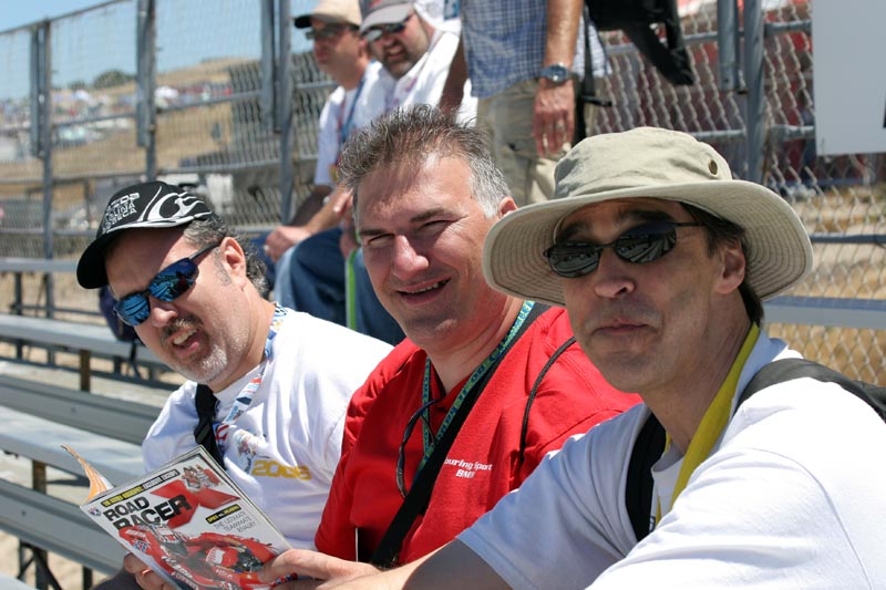 Rob, Joe and Nick enjoying the races (beer comes later)