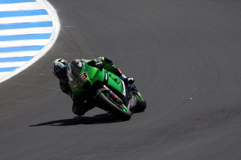 West putting in a hot lap