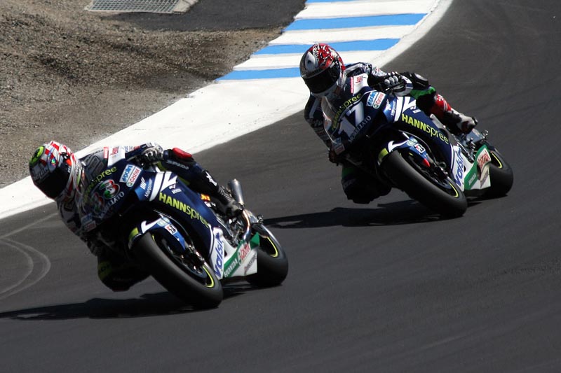 Teammates for the weekend -  Melandri and Duhamel