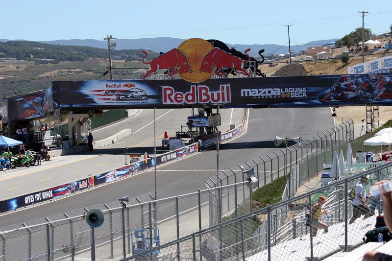 The start/finish line at Laguna Seca, this will see a lot of action!