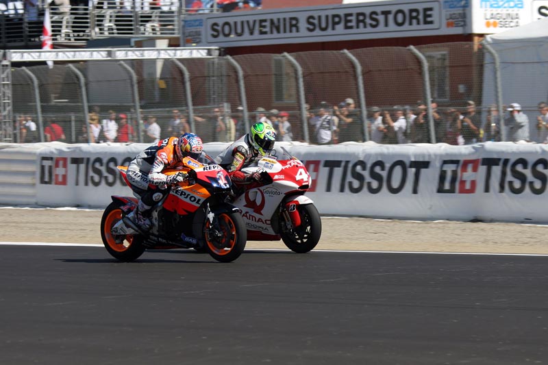 Nicky Hayden and Alex Barros