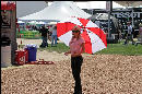 Look what we found at the races, an Umbrella Girl!